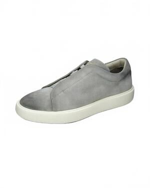NEW OFFICINE CREATIVE men's slouch leather slip on sneakers in grey